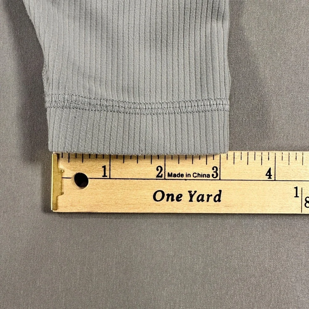 Lululemon Leggings Womens 0 Gray High Rise Ankle Ribbed Nylon Spandex Yoga Gym